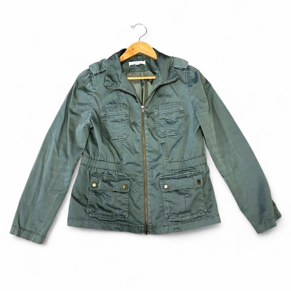 LOFT Olive Green Military Utility Jacket M Excellent Condition Grunge Indie Safa